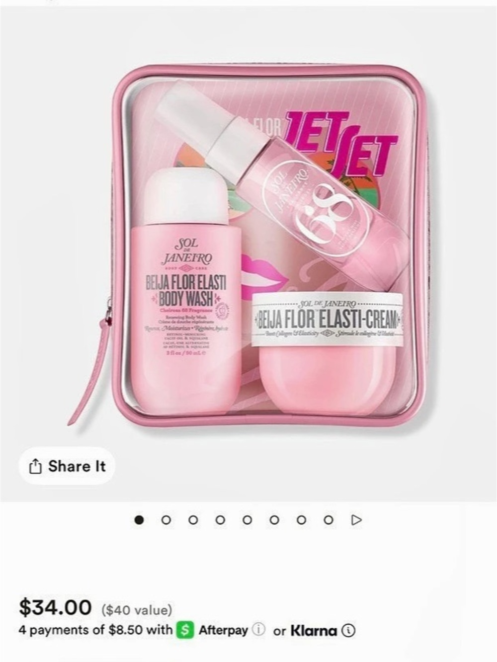 Sol de Janeiro Beija Flor Jet Set Body Care Set in Pink